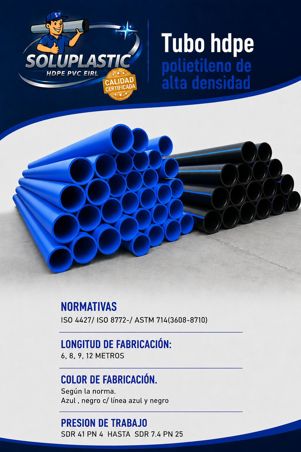 Tubo HDPE Polietileno de Alta Densidad