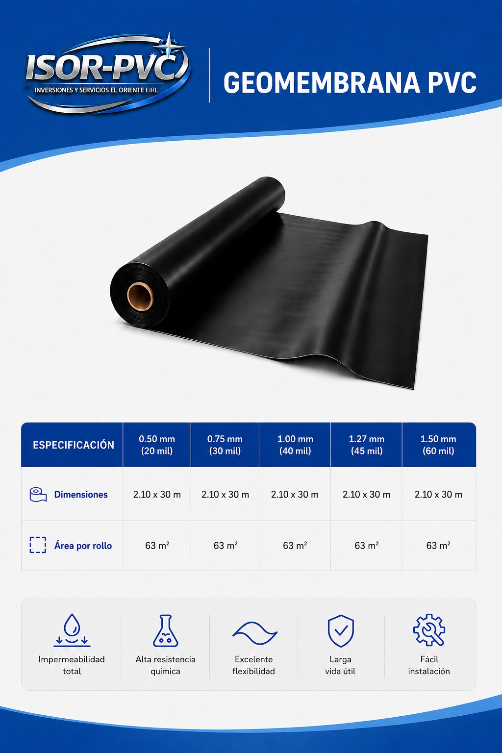 Geomembrana PVC